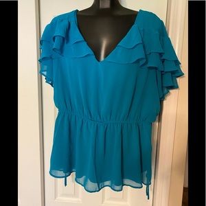 NWOT Lane Bryant Ruffle Peplum Top - Size 16